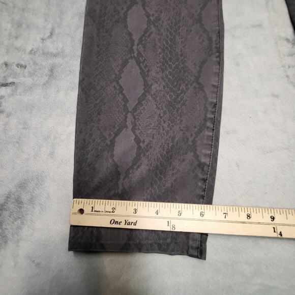 NYDJ Denim Jeans Womens 18 Gray Ami Skinny Snake Print Lift Tuck Stretch Pants - Picture 6 of 11